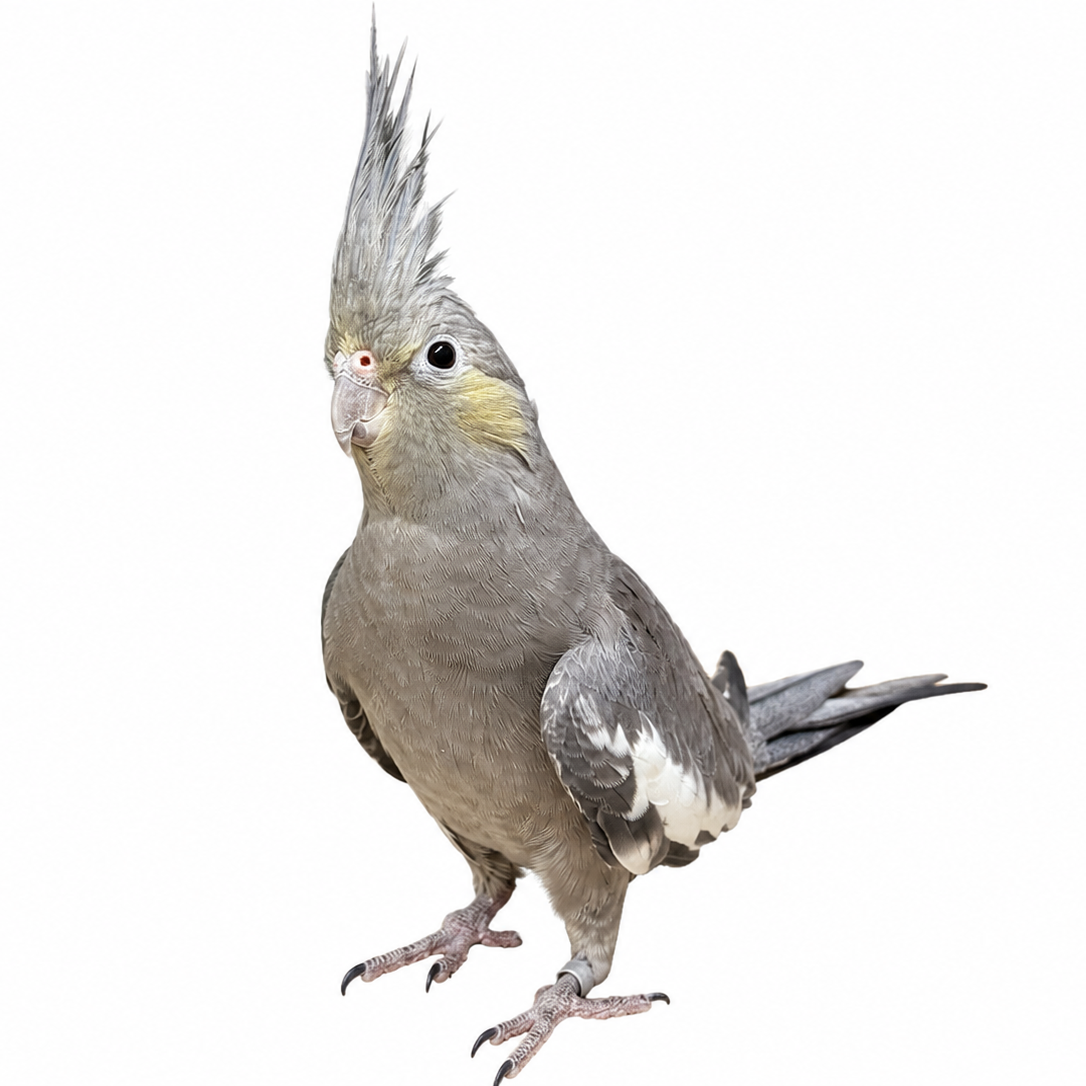 Perruche Calopsitte et oiseaux de cage aux Jardins d'Émilie