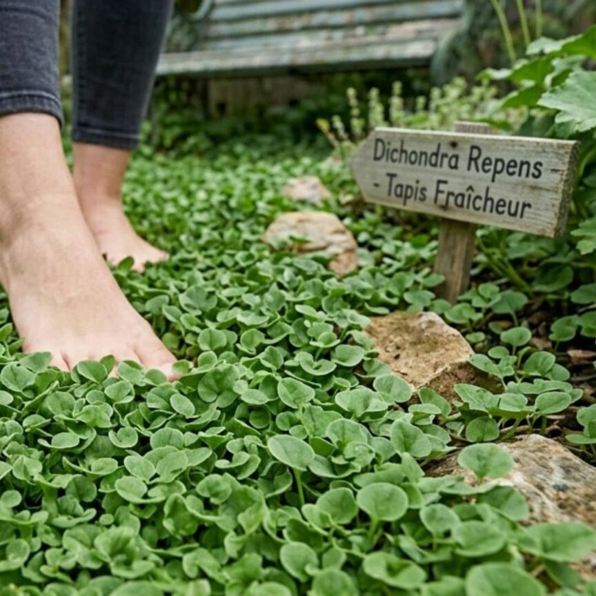 Dichondra repens - plante couvre-sol alternative au gazon